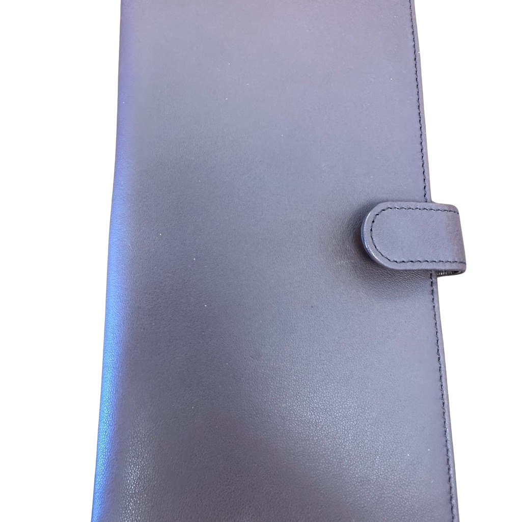 Faux Brown Leather Passport Holder With Card Holder